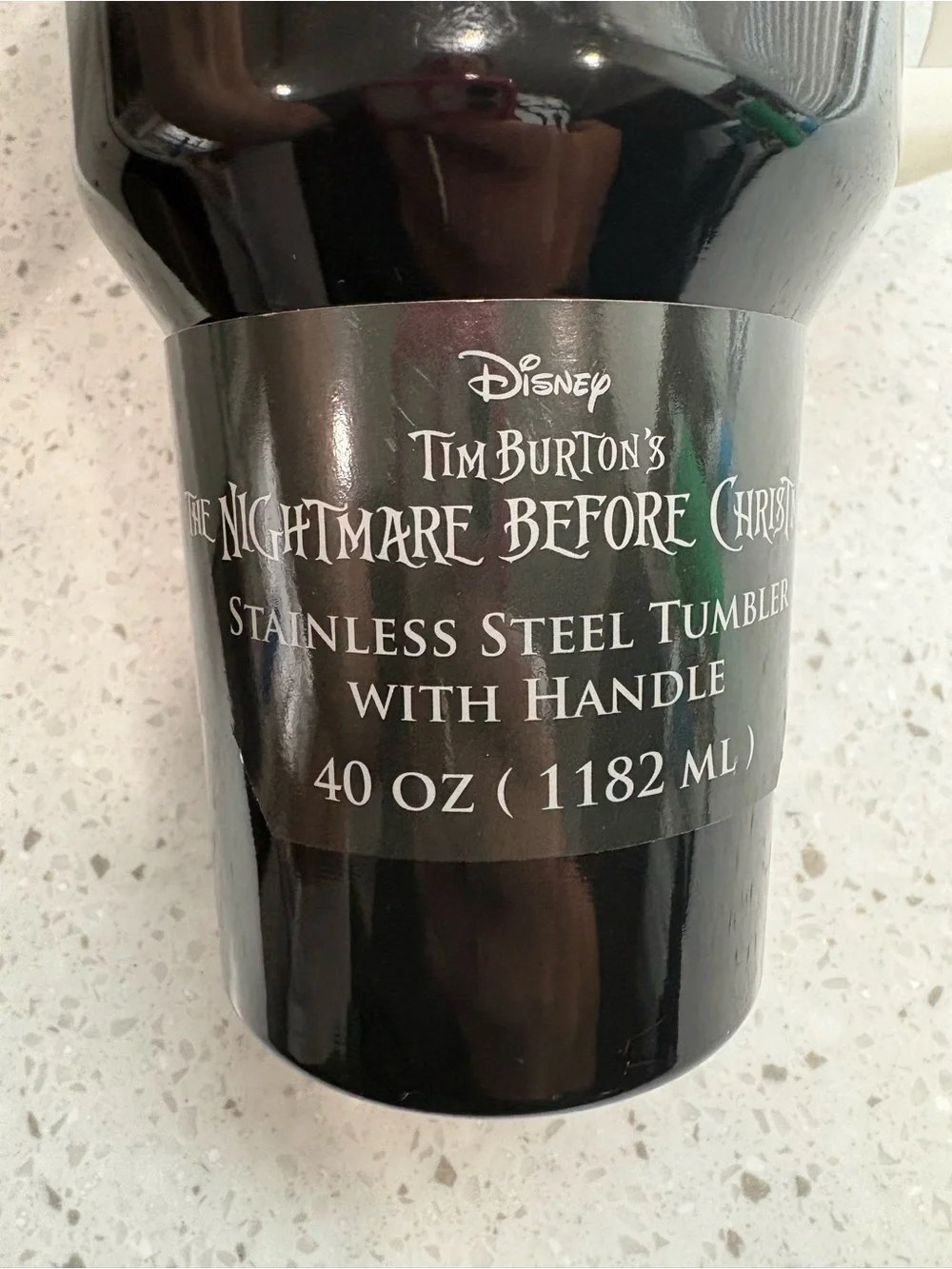 NEW Disney The Nightmare Before Christmas Black/White Travel Tumbler with Handle